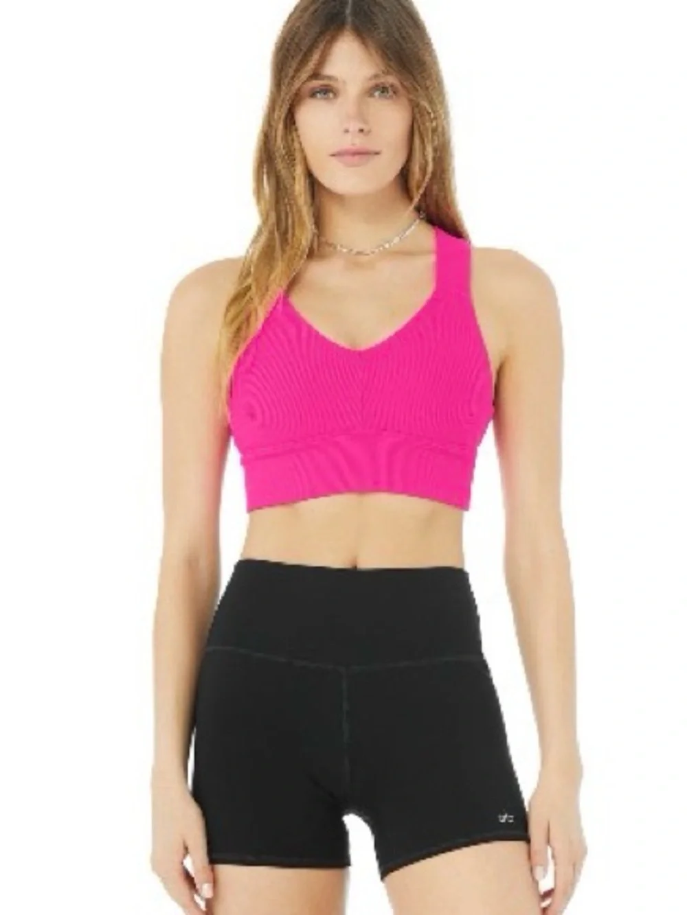 Alo emulate bra- neon pink